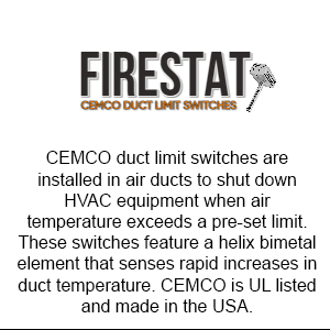 CEMCO Firestat Duct Limit Switches